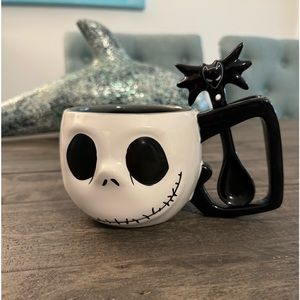 Nightmare Before Christmas tea mug with spoon.